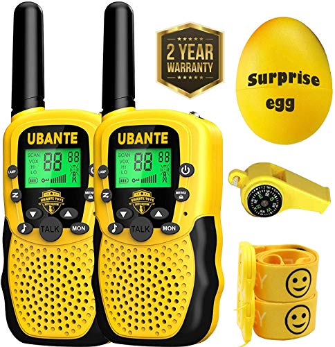 Product Cover Walkie Talkies for Kids, 22 Channels 2 Way Radio Kid Gift Toy 3 Miles Long Range with Backlit LCD Flashlight Best Gifts Toys for Boys and Girls to Outside Adventure, Camping 2 Pack, Boys Toys , Girls