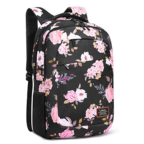 Product Cover SOCKO Laptop Backpack for Women Lightweight College Backpack Floral Girls Backpack Hiking Backpack Water-resistant Rucksack for Women (Peony Flower)