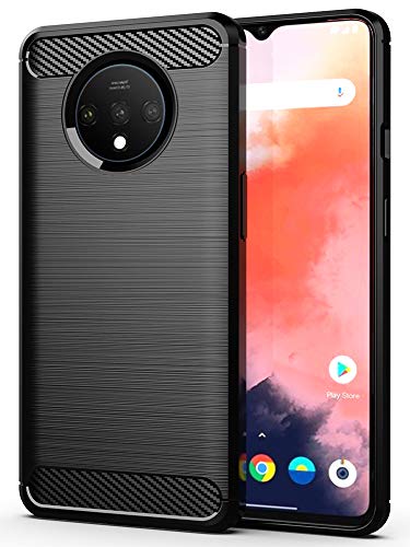 Product Cover HuYin OnePlus 7T Case,1+7T Case Frosted Shield Luxury Slim Design for OnePlus 7T Phone (Black)