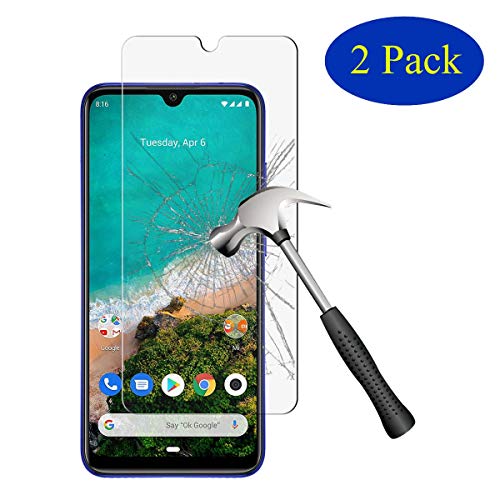 Product Cover [2-Pack] Sinwere Compatible for Xiaomi Mi A3 Tempered Glass Screen Protector, Anti-Scratch Bubble Free Screen Protector Film