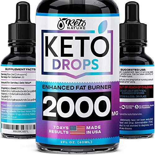 Product Cover Keto Diet Drops with BHB Exogenous Ketones - Dietary Supplement Made in USA - Fat Burner & Appetite Suppressant for Women & Men - Keto Liquid with Better Absorption than Keto Pills - Keto Weight Loss