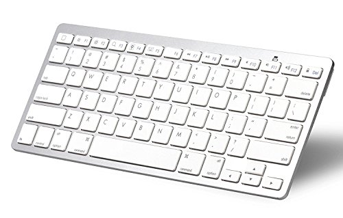 Product Cover iPad Keyboard, OMOTON Wireless Bluetooth Keyboard Compatible with New iPad 10.2 inch, iPad 9.7 inch 2018, iPad 5/4/3/2, iPad Pro 12.9/11/10.5/9.7, iPad Mini 5/4/3/2/1, and iPad Air 3/2/1, White