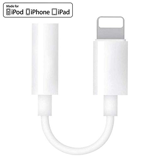 Product Cover [Apple MFi Certified] Lightning to 3.5mm Headphone Jack Adapter, iPhone 3.5 mm Connector Stereo Aux Compatible for iPhone 11/11 Pro/XS/XR/X 10 8 7/iPad/iPod, Support Music Control & Calling Function