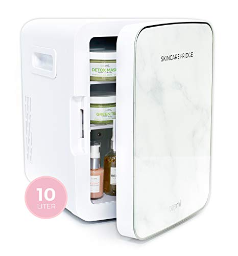 Product Cover Teami Mini Fridge for Skincare - 10 Liter Compact Mini Refrigerator - Perfect for Bedroom or the Office. Store Cans, Cosmetics, Beauty Serums, Moisturizers, Oils, Toners, Face Masks, and Makeup