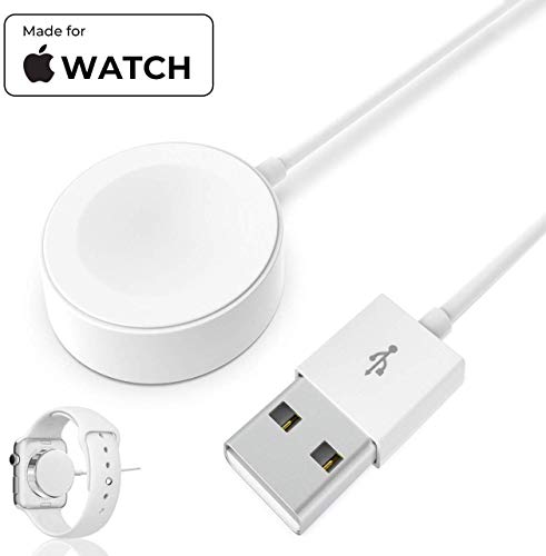 Product Cover Wireless Smart Watch Charger, MFi Certified Charging Cord for Apple Watch Magnetic Wireless Charging Pad for iWatch Series 4 3 2 1