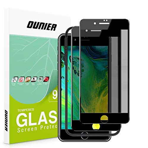 Product Cover OUNIER for iPhone 8 Plus and 7 Plus [2-Pack] [Easy Frame] 28°True Privacy Screen Protector Anti-Spy Tempered Glass Screen Protector Compatible with Apple iPhone 8 Plus & iPhone 7 Plus [5.5