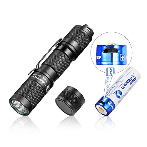 Product Cover LUMINTOP Tool AA Flashlight Small Flashlight Super Bright, with Rechargeable 14500 Battery and Magnetic Tail, IPX-8, up to 650LM, Flashlight for Camping, EDC, Dog Walking etc.