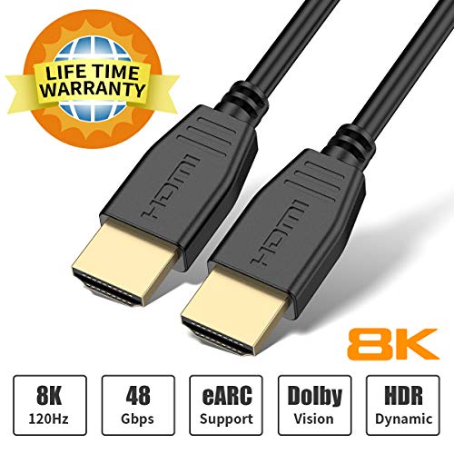 Product Cover 8K HDMI Cable 15ft, BIFALE HDMI Cable 2.1 Support 8K@120Hz,4K@120Hz, Ultra-high Speed 48Gbps, Dynamic HDR, Dolby Vision, eARC Compatible with Apple TV, Nintendo Switch, Roku, Xbox, PS4, Projector-4.6M