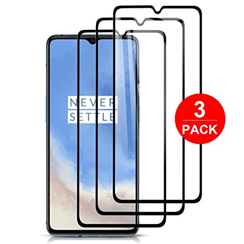 Product Cover [3-Pack] MMDcase for Oneplus 7T Screen Protector,Tempered Glass [Anti-Scratch][Bubble-Free] 9H Hardness Ultra Slim Compatible with Oneplus 7T