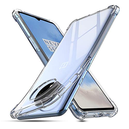 Product Cover Cmore for Oneplus 7t Case,Anti-Scratch Shock-Absorption Crystal Clear Phone Cover Case-Clear