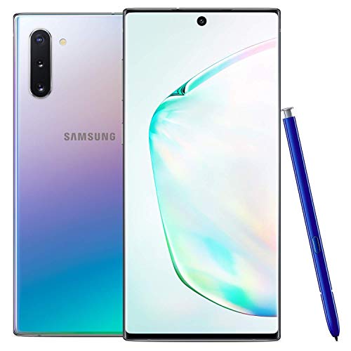 Product Cover Samsung Galaxy Note 10+ Plus 256GB GSM Unlocked Smartphone, Aura Glow / Silver (Renewed)
