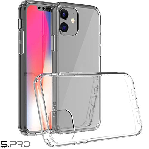 Product Cover S.PRO for iPhone 11 Clear Case Ultra Thin Transparent Shockproof Protective Hard PC Shield+Soft TPU Cover for iPhone 11 6.1 Inch