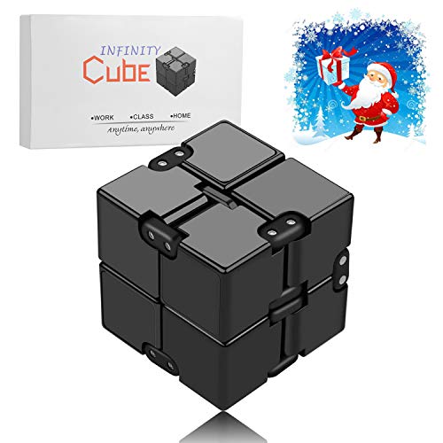 Product Cover ss shovan Infinity Cube Fidget Cube Toy Hand Killing Time Prime Fidget Toy Infinite Cube for ADD, ADHD, Anxiety, and Autism Adult and Children (Black C)
