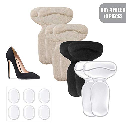 Product Cover Heel Cushion Inserts, Reusable Heel Protectors Shoe Insole Inserts Pads for Women Loose Shoes and High Heels Shoe Too Big, Anti-Slip Heel Grips Back Liner Shoe Boot Cushion