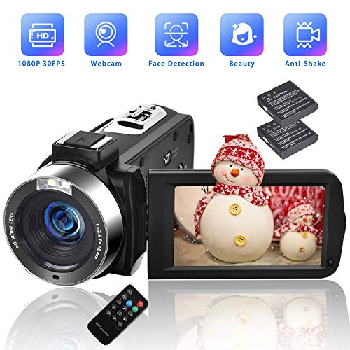 Product Cover Camcorders Video Camera 18X Digital Zoom Volg Camera Full HD 1080P 30FPS Vlogging Camera Digital Camcorder with Two Batteries