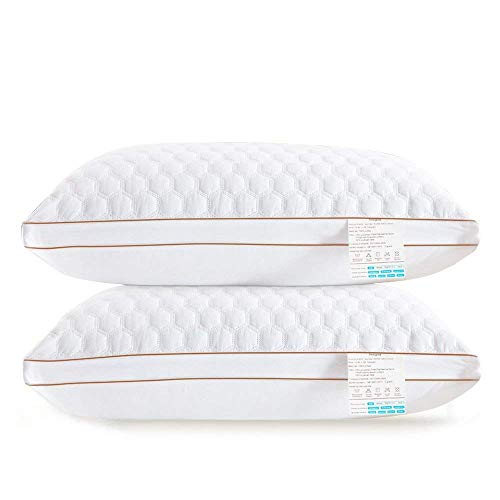 Product Cover Bed Pillows for Sleeping, [Set of Two] Hotel Quality Pillows for Sleeping Super Soft & Comfortable, Best, Relief Migraine & Neck Pain Pillow Good for Side and Back Sleeper