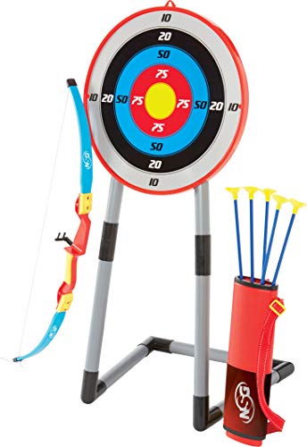 Product Cover NSG Deluxe Bow and Arrow Set for Kids - Toy Archery Bow with Large Freestanding Target, Suction Cup Arrows, and Quiver