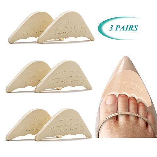 Product Cover 3 Pairs Shoe Fille Toe Inserts for Shoes Too Big for Women Shoe Fillers Adjustable for Shoes Men Adult (Beige)