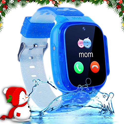 Product Cover Kids Waterproof Smartwatch Phone Girls Boys with GPS Tracker Two-Way Call SOS 1.44