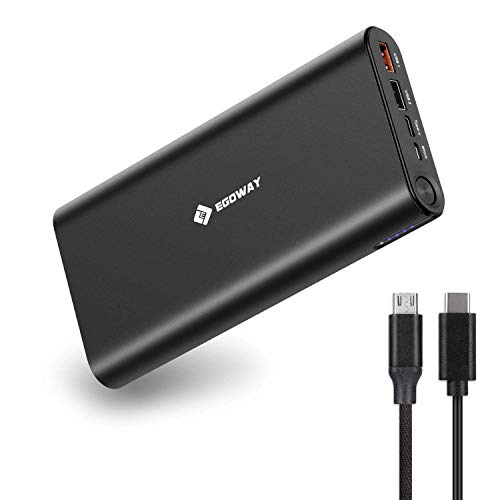 Product Cover USB C Portable Charger, E EGOWAY 27000mAh Power Bank External Battery for USB C and USB A Smart Phones, Tablets, Laptops and Other Smart Devices