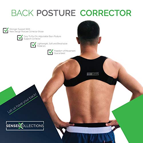 Product Cover Posture Corrector for Men and Women Discreet Under Clothes Comfortable and Effective Clavicle Brace for Neck Shoulder Back Pain Relief Fully Adjustable Spinal Brace for Slouching FDA Approved
