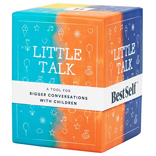 Product Cover Kids Conversation Starter Little Talk Deck by BestSelf - Powerful Tool to Create and Strengthen Relationships with Children by Cultivating Open and Meaningful Interactions - 150 Engaging Prompts