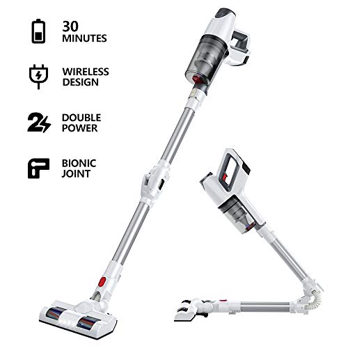 Product Cover Cordless Vacuum,LKJ 5 in 1 Cordless Vacuum, Rechargeable Stick Vacuum Cleaner and Handheld Vacuum, 180 Foldable Joint for Carpet, Hardwood Floor, Pet Hair and More