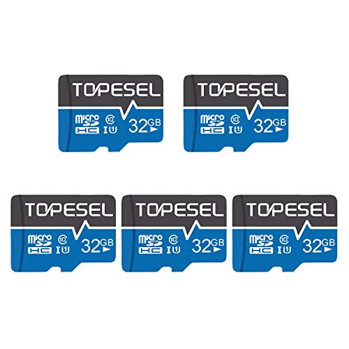 Product Cover TOPESEL 32GB Micro SD Card 5 Pack Memory Cards Micro SDHC UHS-I TF Card Class 10 for Cemera/Drone/Dash Cam(5 Pack U1 32GB)