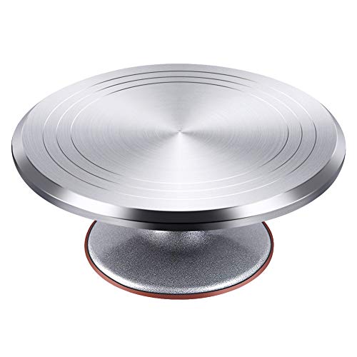 Product Cover Kootek Aluminium Alloy Revolving Cake Stand 12 Inch Rotating Cake Turntable for Cake, Cupcake Decorating Supplies