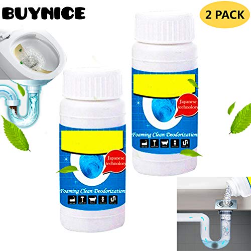 Product Cover Pipe Dredge Deodorant,Powerful Sink and Drain Cleaner,Magic Bubble Bombs Fast Foaming Pipe Cleaner Deodorant Strong Cleaning Agent Tool for Kitchen Toilet Pipeline Quick Cleaning 2 pack
