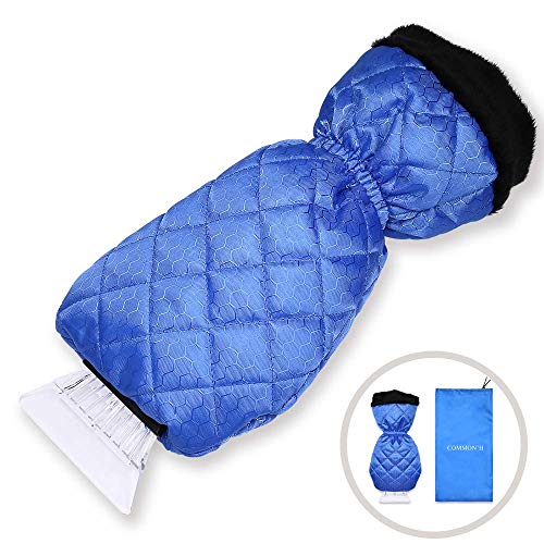 Product Cover Common'H Ice Scraper Mitt with Waterproof Snow Shovel Glove for Car Snow Removal Supplies Windshield (Blue)