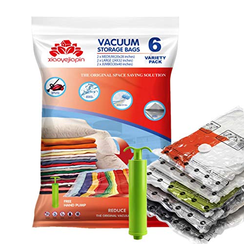 Product Cover zegoal Vacuum Storage Bags Durable and Reusable Space Saver Bags Works for Clothes Quilts Pillows Blanket and Bedding Free Travel Hand Pump (2 x Jumbo + 2 x Large + 2 x Medium)