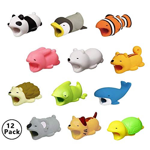 Product Cover Animal Cable Charger Protector Compatible iPhone Cable Charging Cord Saver Cute Cable Bites Accessories 12-Pack