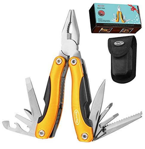 Product Cover RoverTac Portable Pocket Multifunctional Multi Tool with Safety Locking Unique Gifts for Men Multitool Pliers Multipurpose Knife with Bottle Opener Screwdriver Perfect for Survival Camping Outdoor
