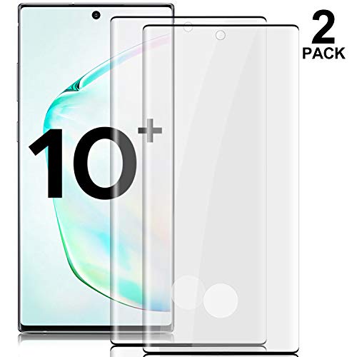 Product Cover GMLS Note 10+ Screen Protector,Cafetec [9H Hardness][Anti-Fingerprint][Anti-Scratch] Tempered Glass Screen Protector Compatible with Samsung Galaxy Note 10+ Black
