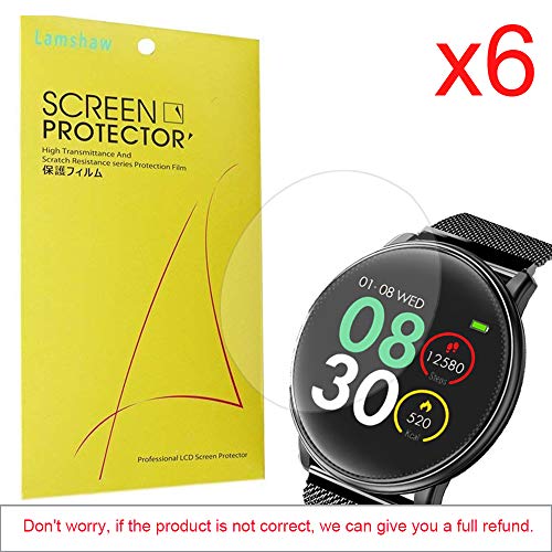 Product Cover for UMIDIGI Uwatch2 Screen Protector, Blueshaw Full Coverage Premium High Definition Ultra HD Clear for UMIDIGI Uwatch2 Bluetooth Smartwatch (6 Pack)
