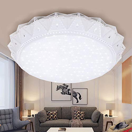 Product Cover Neporal 6000K LED Ceiling Light Flush Mount 14 Inch 18W 200W Equivalent Contemporary Ceiling Light Fixture for Kitchen Bedroom Hallway Balcony 85-160 Sq.ft
