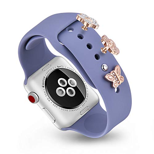 Product Cover QINGQING Bling Charms Compatible with Apple Watch Band 38mm 40mm 42mm 44mm iWacth Series 5 4 3 2 1 (Charms, 38mm/42mm)