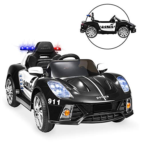 Product Cover Best Choice Products 12V 2-Speed Kids Police Sports Car Ride On w/ AUX Port, Parent Remote Control, Working Intercom, Headlights, Sounds