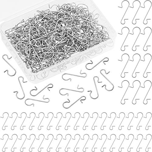 Product Cover Tatuo 240 Pieces Christmas Ornament Hooks S Shaped Ornament Hangers Xmas Tree Ornament Hooks with Storage Box for Christmas Tree Decoration, 2 Sizes (Silver)