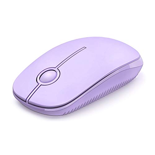 Product Cover Jelly Comb 2.4G Slim Wireless Mouse with Nano Receiver, Less Noise, Portable Mobile Optical Mice for Notebook, PC, Laptop, Computer MS001 (Pure Purple)
