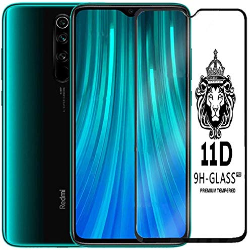 Product Cover CELLUTION 11D Tempered Glass with Curved Edges and 9H Hardness Full Glue Edge to Edge Screen Protection for Xiaomi Mi Redmi Note 8 Pro - Black (LAUNCH OFFER)