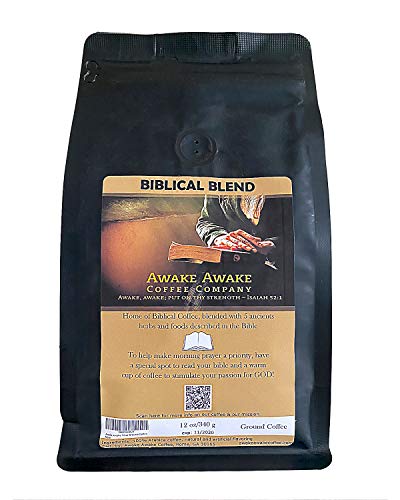 Product Cover Ground Coffee by Awake Awake Coffee | Biblical Coffee Blended with 5 ancient spices and foods described in the bible. Feel good about you morning faith walk. 12 oz Ground 100% Arabica