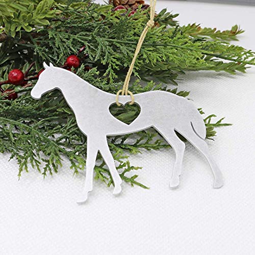 Product Cover Horse Ornament - Aluminum Metal Christmas Tree Holiday Party Decorations Decor Gift