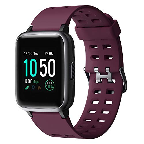 Product Cover YAMAY Smart Watch for Android and iOS Phone IP68 Waterproof, Fitness Tracker Watch with Heart Rate Monitor Step Sleep Tracker, Smartwatch Compatible with iPhone Samsung, Watch for Men Women Purple