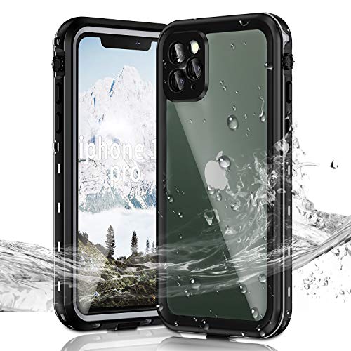 Product Cover Janazan iPhone 11 Pro Waterproof Case, Full Sealed Underwater Protective Cover, Waterproof Shockproof Snowproof Dirtproof with Built-in Screen Protector for iPhone 11 Pro 5.8 inch 2019 (Black)