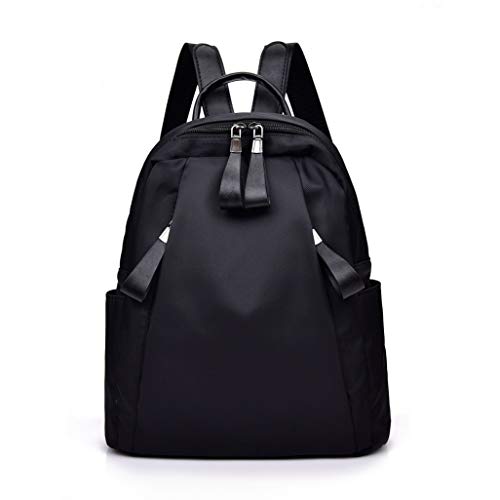 Product Cover Women's Nylon Waterproof Fashion Handle Bag Backpack Purse Casual Light weight Rucksack Laptop Business Travel College School Backpack Travel Girls Shoulder Bag Black