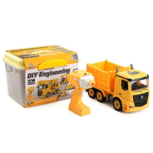 Product Cover WEivog DIY Dump Truck Toy STEM Toys RC 2.4G 3in1 Remote Control 1:14 Dump Truck Toys for 3,4,5,6,7,8 Year Old Boys Girl Gifts
