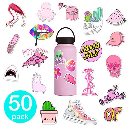 Product Cover Moonlist 50 pcs VSCO Stickers, Water Bottle Stickers, Laptop Stickers, VSCO Girl Stuff
