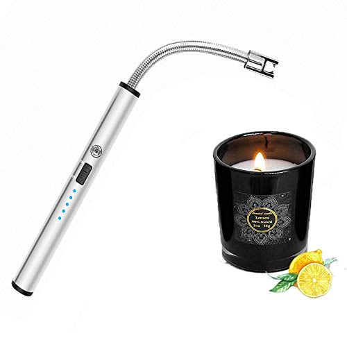 Product Cover Candle Lighters Long, USB Rechargeable Flameless Arc Lighter Flexible and Windproof for Candles, Hiking, Camping, Kitchen,Fireplace,etc